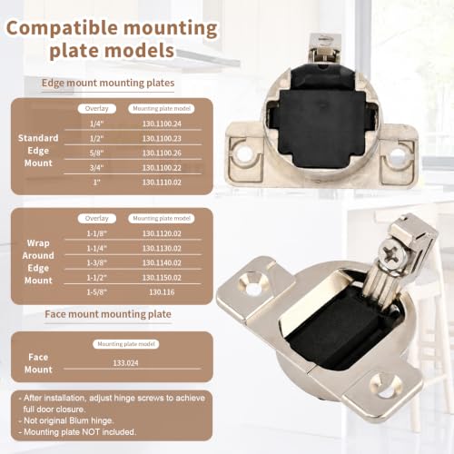 8 Pack Replacement for Blum 30.310-11.02 Cabinet Hinges - Image 5