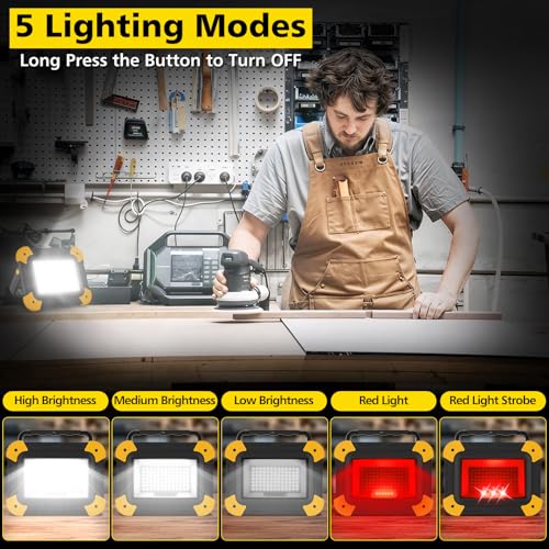 T-SUN Rechargeable LED Work Light,Cordless Work Light,2 Pack - Image 5