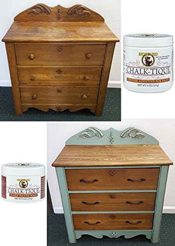 Howard Products Chalk-Tique Dark Paste Wax for Wood - Dark Chalk Paint Polish, Beeswax Wood Polish - Enhance and Distress Home Décor - 6 oz