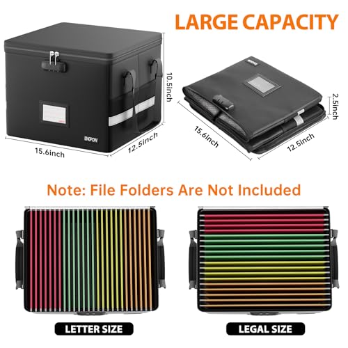 ENGPOW 5200°F Fireproof Document Box with Lock, Heat - Image 3