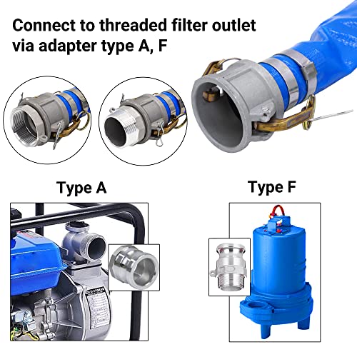 1-1/2" x 50ft PVC Lay Flat Discharge Hose With Aluminum Camlock C - Image 6