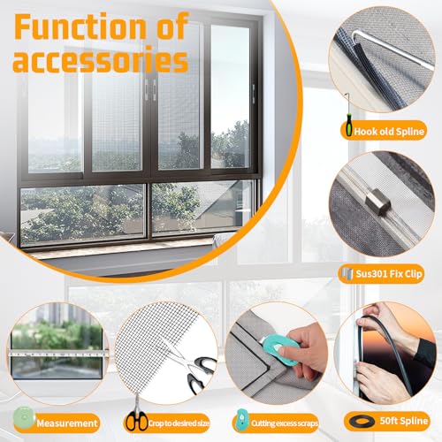 Window Screen Replacement,Screen Door Repair Kit - Image 6