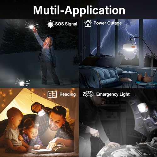 4Pack LED Rechargeable Camping Lights Tent Lantern Mini Emergency - Image 7