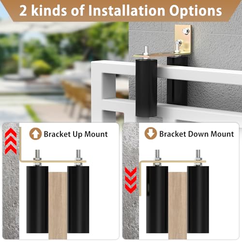 ForoGore 2 Pack 6" Slide Gate Guide Roller with L-Bracket - Image 8