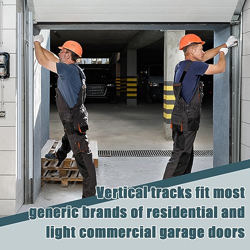 2 Pcs Garage Door Vertical Track Left Right Replacement for 7 ft - Image 4