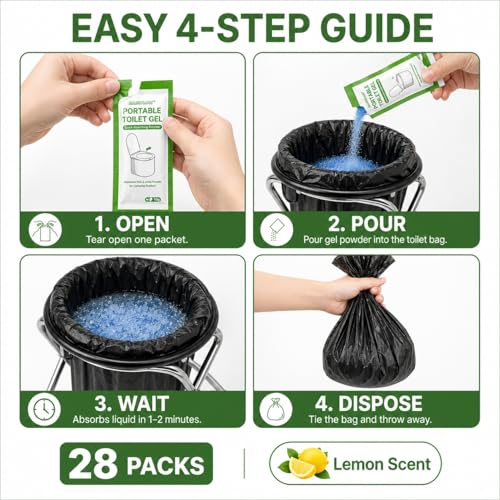 RAINFLOW Absorbent Gel Powder - 28PCS Urine Gel | Bathroom Essentials - Image 8