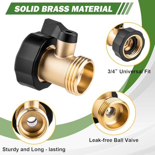Garden Hose Shut Off Valve, 2 Pack Heavy Duty 3/4 Inch Solid - Image 5