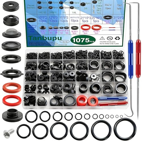 37 Sizes 1075Pcs 3-in-1 Home Universal Rubber Washers | Home Repair - Image 2