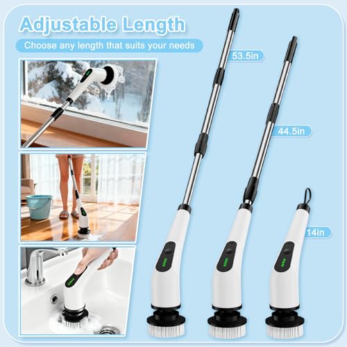 Electric Spin Scrubber, Electric Scrubber for Cleaning with 8 - Image 5