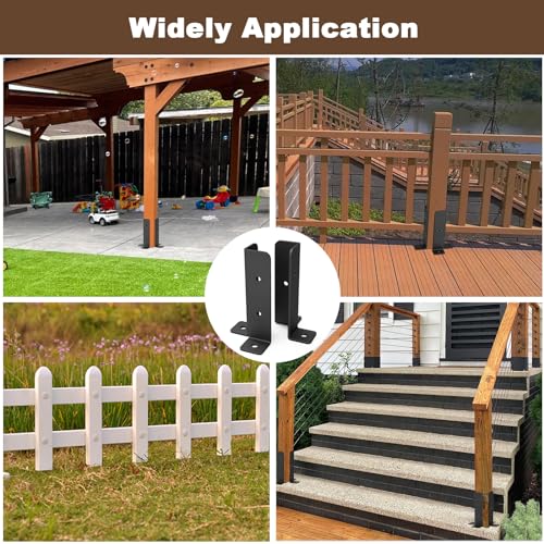 4 Pcs Adjustable Deck Post Anchor Base Bracket Fit 1.5x1.5,2x2 - Image 7