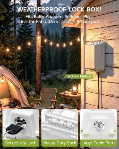 Lockable Waterproof Electrical Outlet Cover Box with Key, 1pc - Image 8