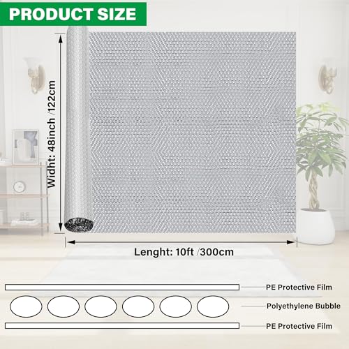 48IN x 10FT Window Insulation Roll, Reflective Window Heat - Image 3
