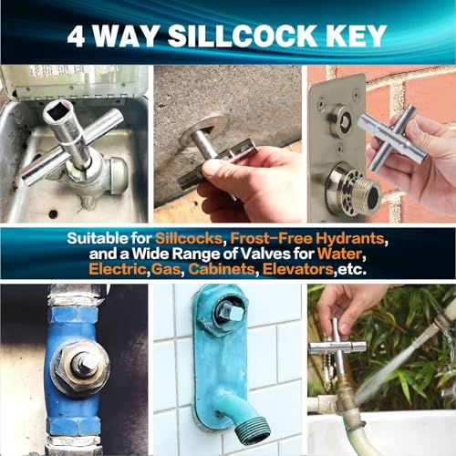 4-Way Sillcock Key, 2-Pack 40Cr Water Key - Image 5