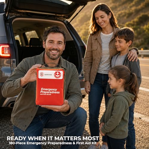 Safeton 180-Piece First Aid Kit, Portable Emergency - Image 3