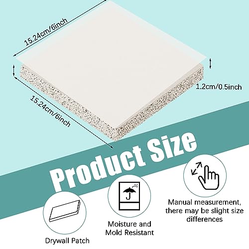 Drywall Repair Panel for Wall Repair, 4 Pieces, 6" x 6" x 1/2" - Image 3