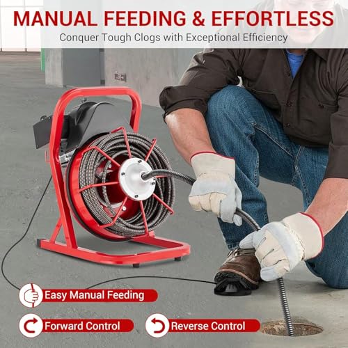 Heavy Duty Electric Drain Cleaning Machine – 75FT x 1/2" - Image 5
