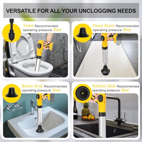 Electric Toilet Plunger Pro Compatible for Dewalt 20V - Image 5
