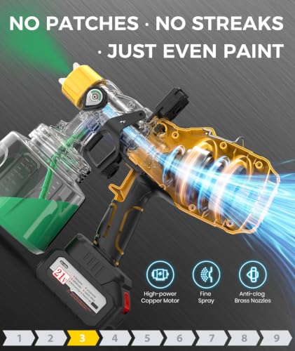 Cordless Paint Sprayer, 700W Spray Paint Gun | Home Repair - Image 3