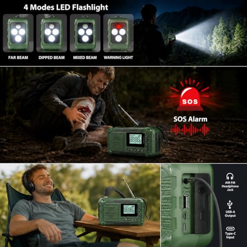 Emergency NOAA Weather Radio, 10000mAh - Image 6