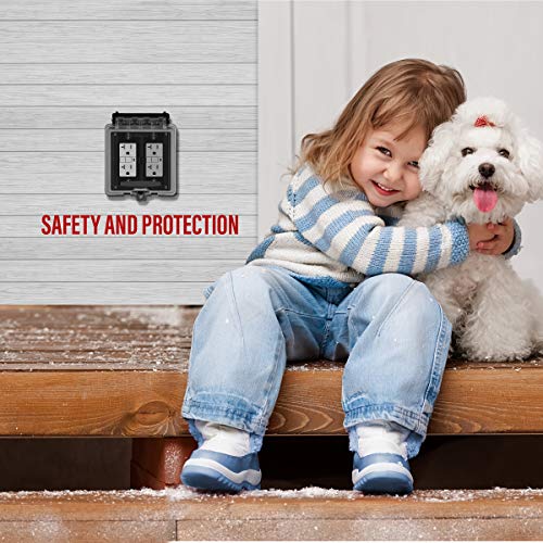 ENERLITES 2-Gang Weatherproof Outdoor Outlet Cover Extra-Duty - Image 5