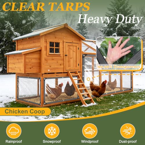 Clear Tarp with Grommets 4x6ft Clear Tarps Heavy Duty Waterproof - Image 4
