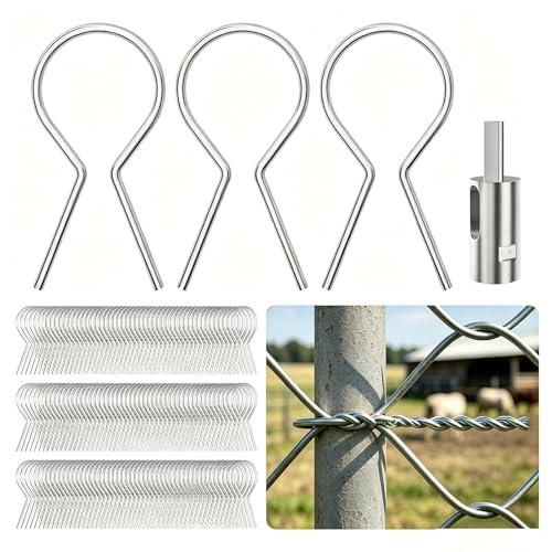 200 Pcs 1-5/8" 11-Gauge Galvanized Steel Twist Fence Ties - Image 2