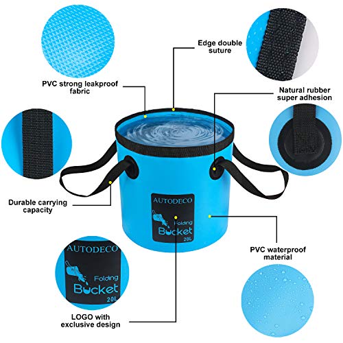 Collapsible Bucket 5 Gallon Container Folding Water Bucket - Image 4