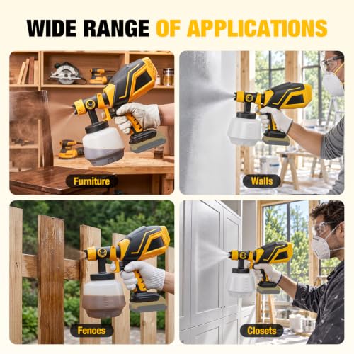 Cordless Paint Sprayer for DEWALT 20V MAX Battery | Home Repair - Image 7