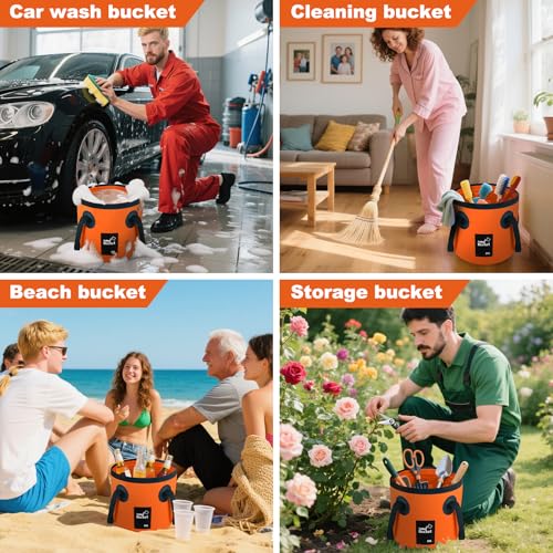 5 Gallon Bucket, Collapsible Bucket with Handle | Laundry & Clothing - Image 7