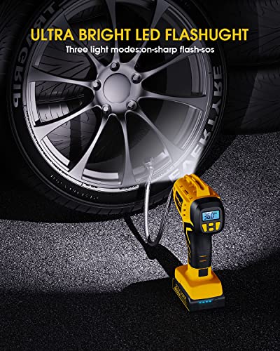 Tire Inflator Portable Air Compressor 21V Battery Powered 160PSI - Image 7