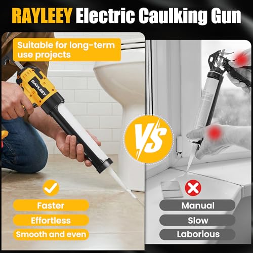 Electric Caulking Gun, Battery Powered Caulk Gun with 2 x - Image 3