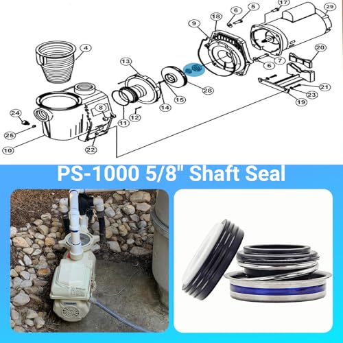 4-Pack PS-1000 5/8" Shaft Seal, Premium Pool & Spa Pump | Home Repair - Image 7