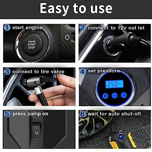 Digital Air Compressor for Car Auto Pump Portable Tire - Image 7
