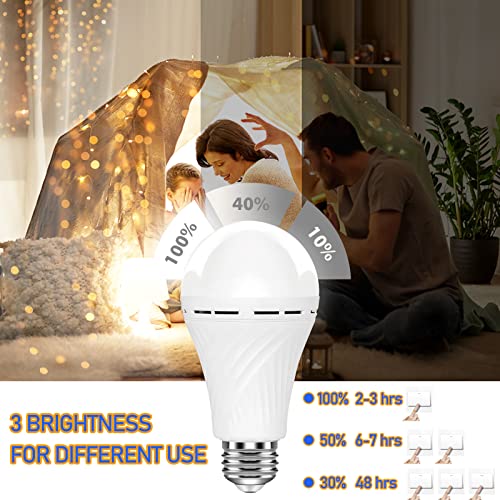 Neporal LITE Emergency Rechargeable Light Bulbs A19, Light Up - Image 4