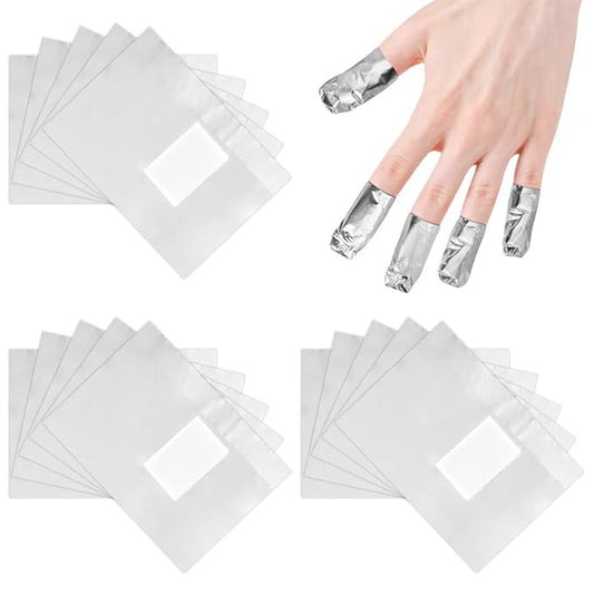 500Pcs Nail Foil Wraps Remover Nail Soak Off Foils Foil Nail Wraps Nails Polish Remover Foil Wraps for Nails Removal Foils Wraps with Pre-attached Lint-Free Cotton Pads (500Pcs)