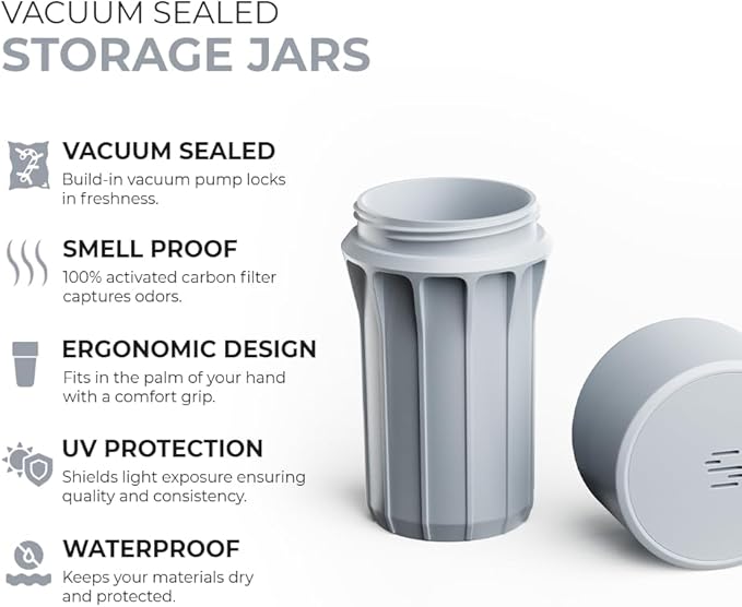 Staze Preserve Vacuum Sealed Storage Jars (148ml) | Food Storage Container with Protection - (OG Trio)