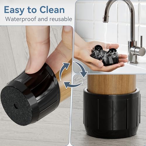24PCS Silicone Chair Leg Floor Protectors for Hardwood Floors, Thicken Rubber Chair Leg Cap Covers, Non Slip Furniture Leg Pads to Protect Wood Tile Floors from Scratches and Reduc - Image 7