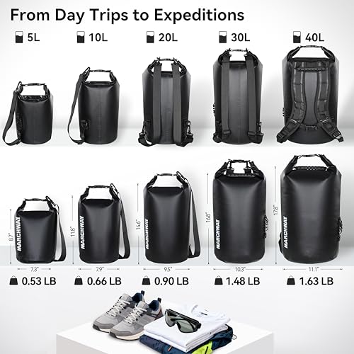 MARCHWAY Floating Waterproof Dry Bag Backpack, Roll Top - Image 5