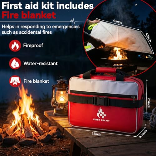 Tamfile 555 Piece First Aid Kit, Fireproof Waterproof Trauma - Image 7