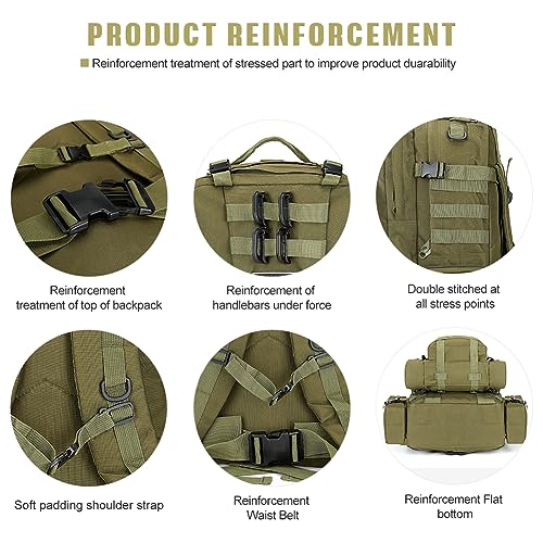Large Military Tactical Backpack for Men, 40-50L Backpacks - Image 6
