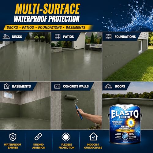 ElastoLock Waterproof Membrane Coating 1 Gallon, Exterior - Image 6
