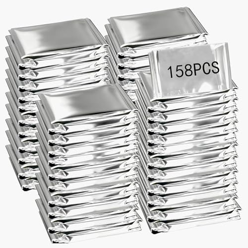 158 Pcs Emergency Blanket Bulk Silver Foil Reflective - Image 2