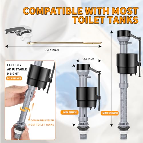 Toilet Repair Kit with Adjustable Fill Valve, 2-in Flapper - Image 3