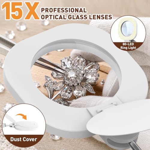 15X Magnifying Lamp with Light, 3-in-1 LED Lighted | Hand Tools - Image 4