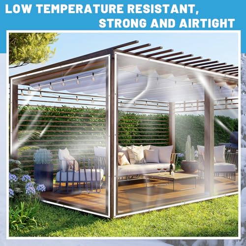 1 Pcs 20 Mil 4x6 ft Clear Vinyl Tarp, Waterproof with Grommets - Image 5