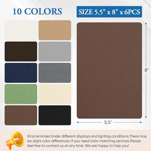 Canvas Patch 5.5 x 8 Inches 6Pcs Self-Adhesive Waterproof - Image 3
