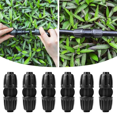MIXC 1/2 Inch Drip Irrigation Fittings Barbed Coupling 6 Pack - Image 2