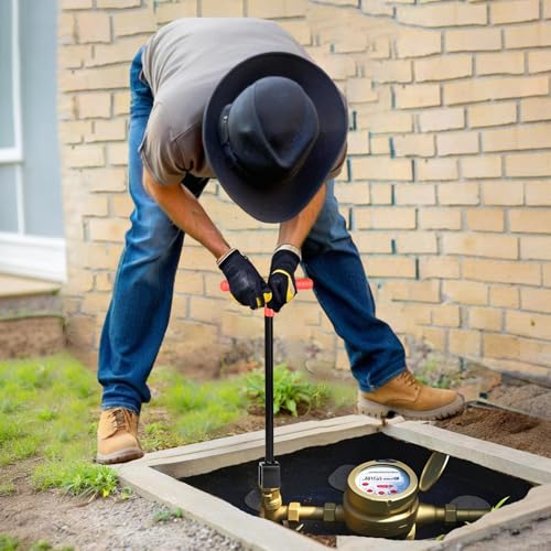 17" Water Meter Key & Water Shut-Off Tool with 4-Way Utility Key - Image 3
