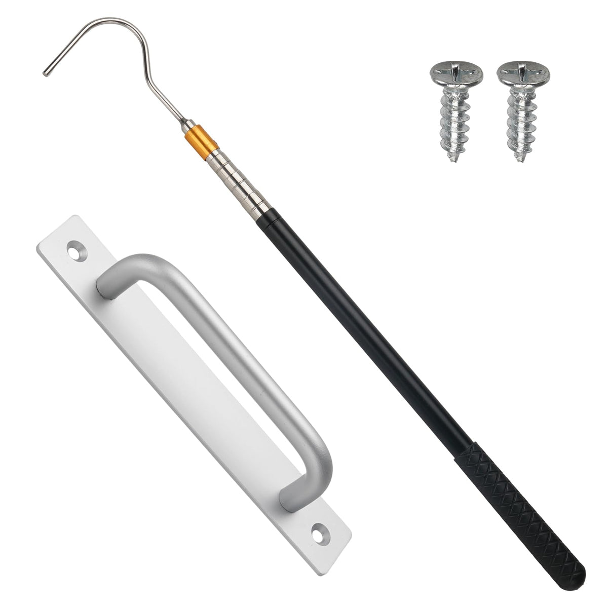 Adjustable Attic Pull-Down Hook Kit with Telescopic Rod - Image 1