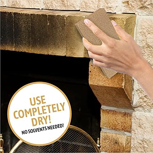 Dry Cleaning Soot Eraser Sponge - Pet Hair, Smoke, Soot, Dust and Dirt Remover - 3x6x1.5 (Single Sponge)